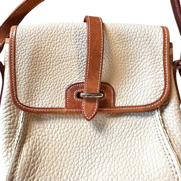 DOONEY &‎ BOURKE Vintage Essex Crossbody Pebbled Cream - Picture 2 of 5